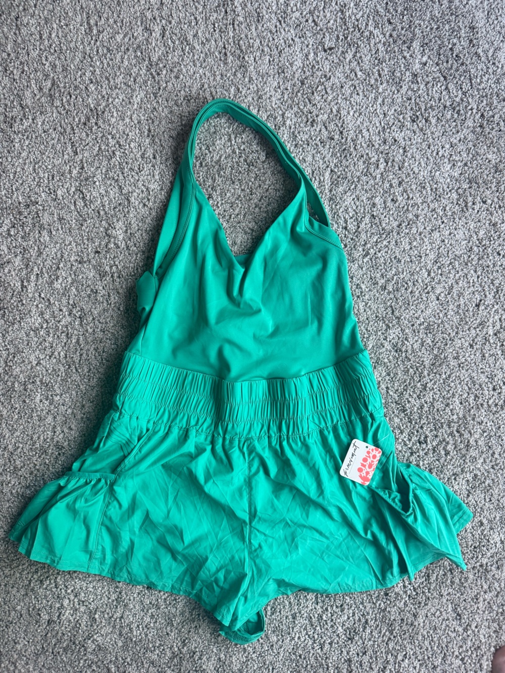 Free People Green Halter Romper